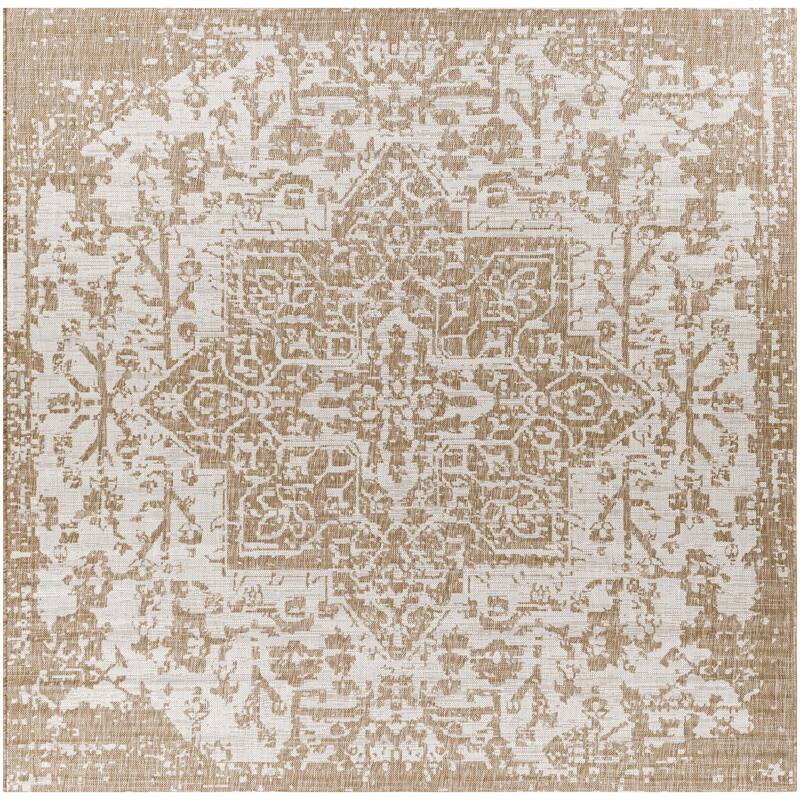 Livabliss Eagean Updated Traditional Medallion Indoor / OutdoorArea Rug