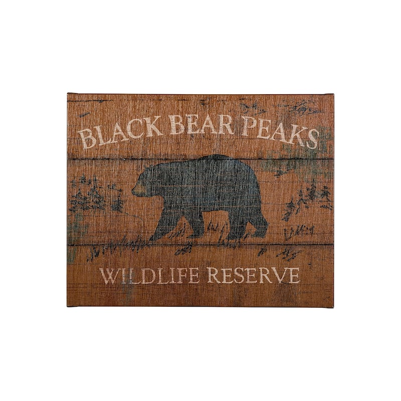 Lodge Signs V (35 x 28) Canvas Art Print - Small