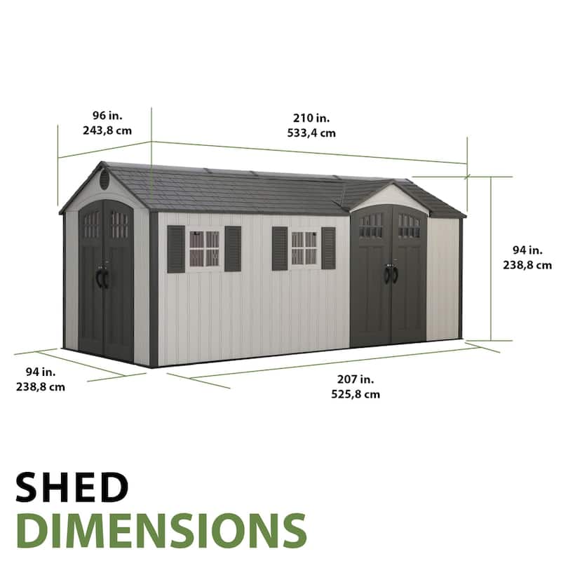 Lifetime 17.5 FT x 8 FT Outdoor Storage Shed