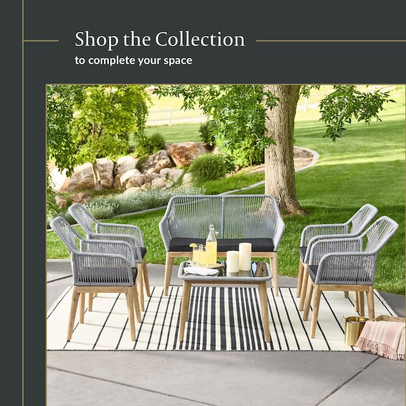 New Heights Huxley Woven Rope Outdoor Loveseat