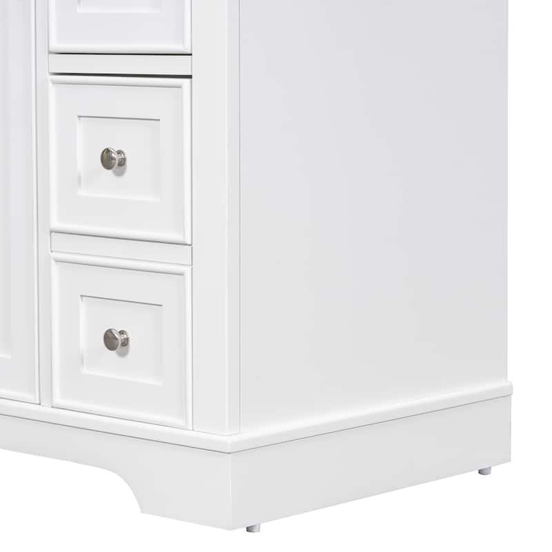 GDFStudio - Avalon 36-Inch Bathroom Vanity Cabinet Base Only, One Cabinet, Solid Wood & MDF Board, Painted Finish