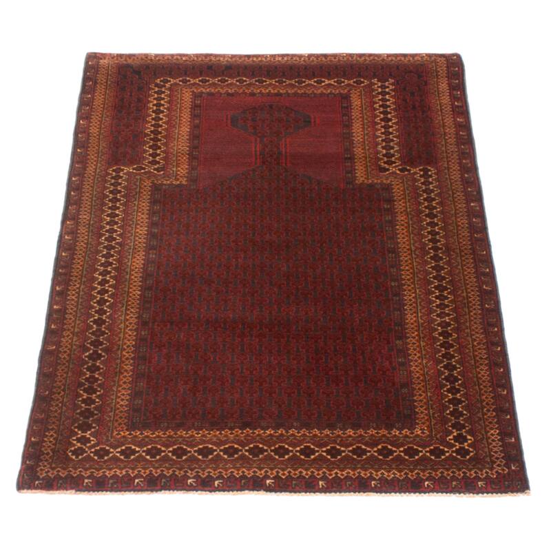 Teimani Burgundy Rug 3'0" x 5'0" - 3'0 x 5'0