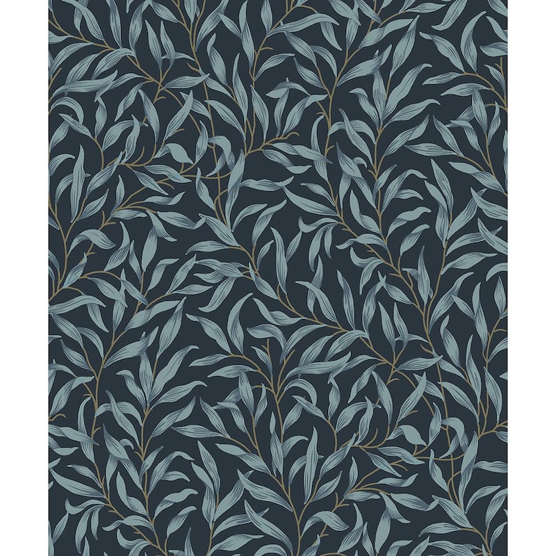 NextWall Willow Trail Peel and Stick Wallpaper - 20.9 in. W x 18 ft. L - Aegean Blue