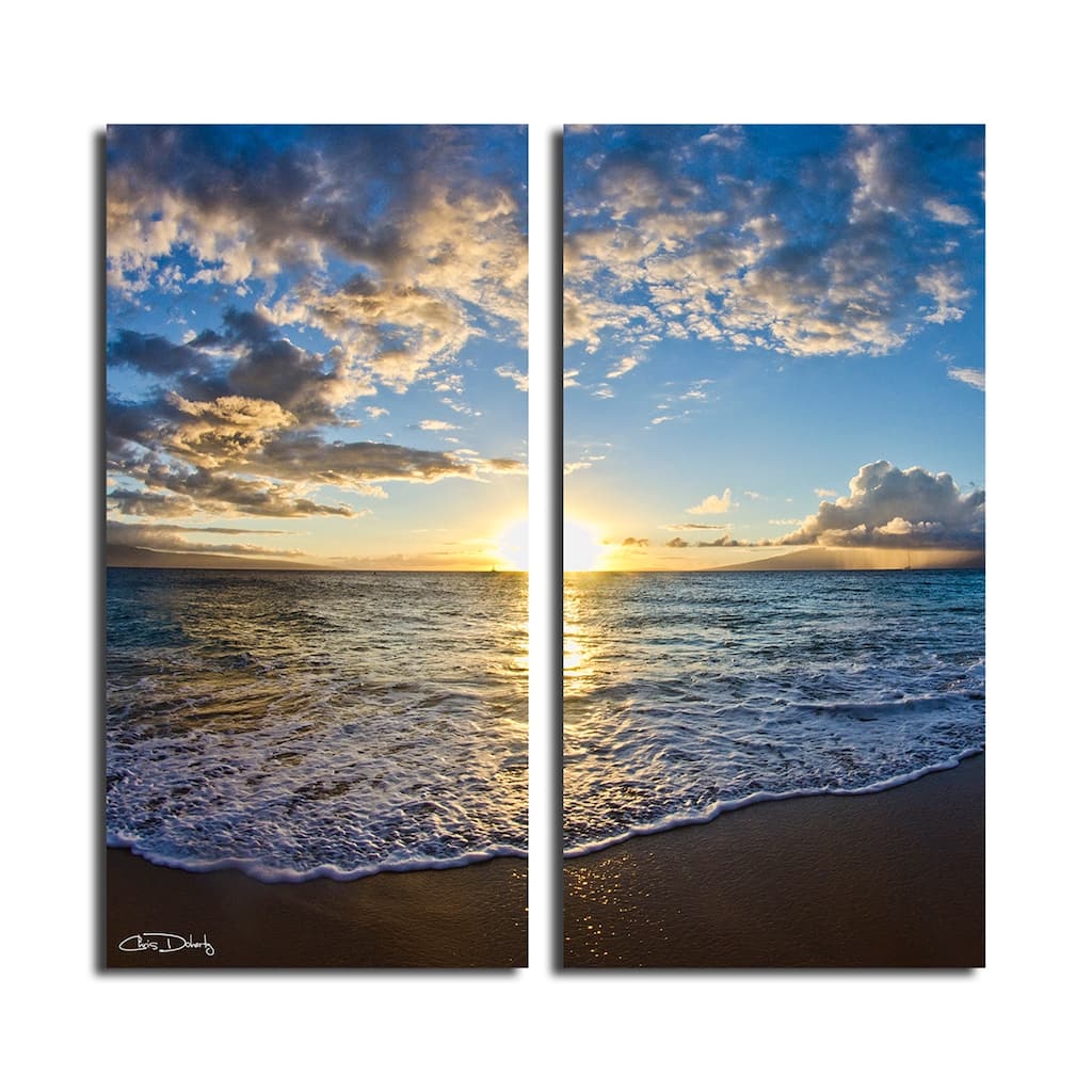 Ready2HangArt 'Sun and Sea' 2-Piece Wrapped Canvas Wall Art Set