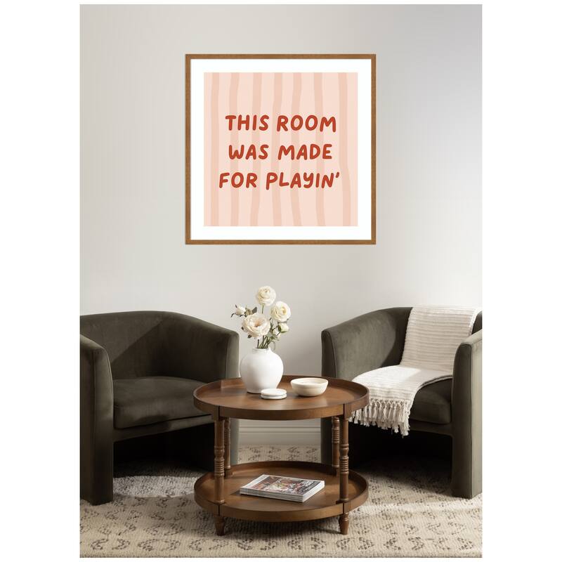 Kate and Laurel This Room Was Made For Playing Square by Laura Moss Framed Wall Art Print