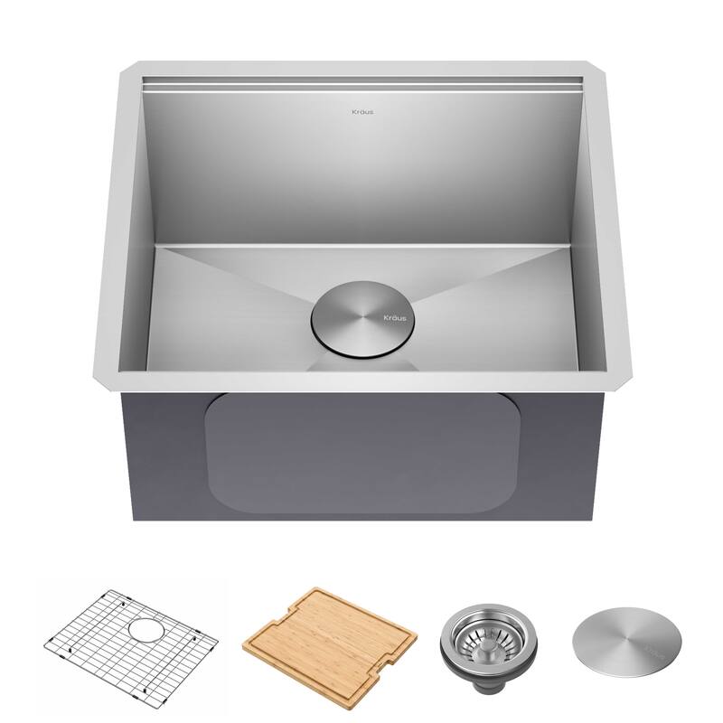 KRAUS Kore Workstation Undermount Stainless Steel Kitchen Sink