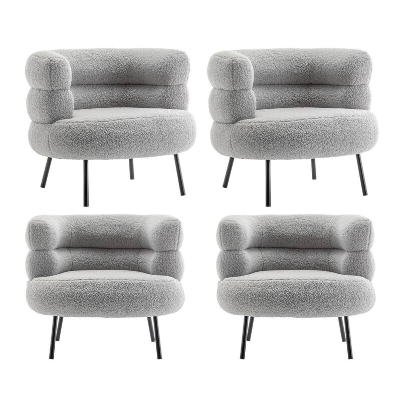 XINMICS Modern Accent Chair Upholstered Armchair for Living Room, Bedroom