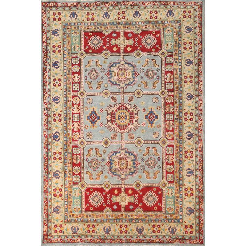 Kazak Oriental Area Rug Handmade Bedroom Wool Carpet - 6'9" x 9'9"