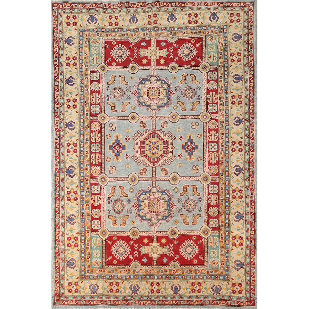 Kazak Oriental Area Rug Handmade Bedroom Wool Carpet - 6'9" x 9'9"