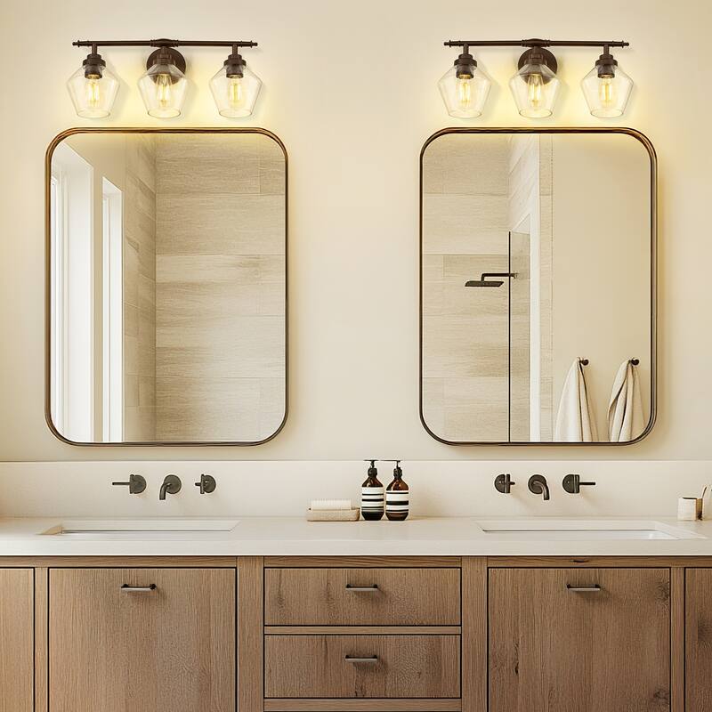 3/4-Light Modern Bathroom Vanity Light
