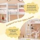 preview thumbnail 16 of 18, Gymax Twin Size Solid Wood Loft Bed w/ Desk & Bookshelves Ladder &