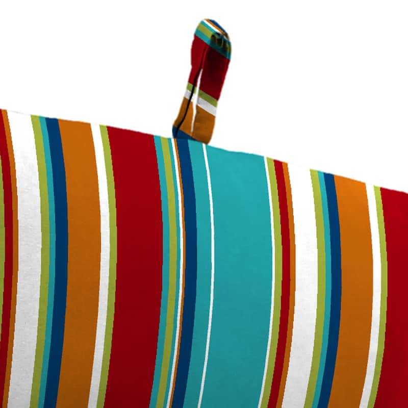 22" x 44" Outdoor Chair Cushion with Ties and Loop - 44'' L x 22'' W x 4'' H