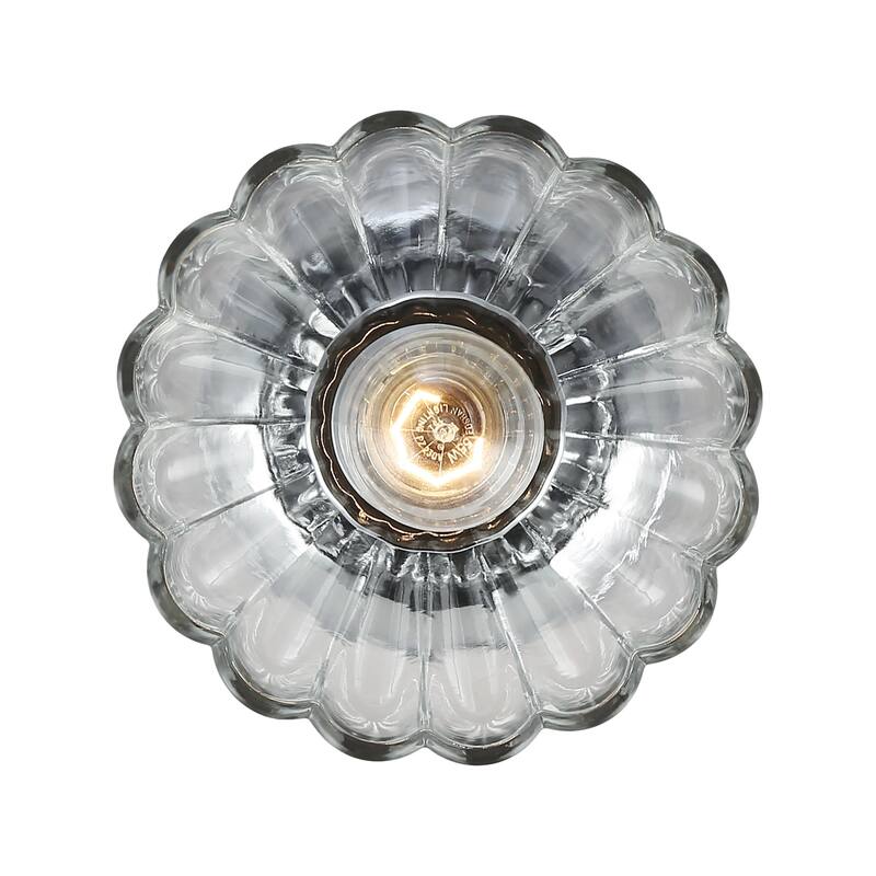 Golden Lighting Audra 1-light 7in Semi-Flush Mount in Chrome - 1-Light 7" Semi-flush