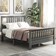 preview thumbnail 9 of 15, Wood Platform Bed with Headboard and Footboard Grey - Full