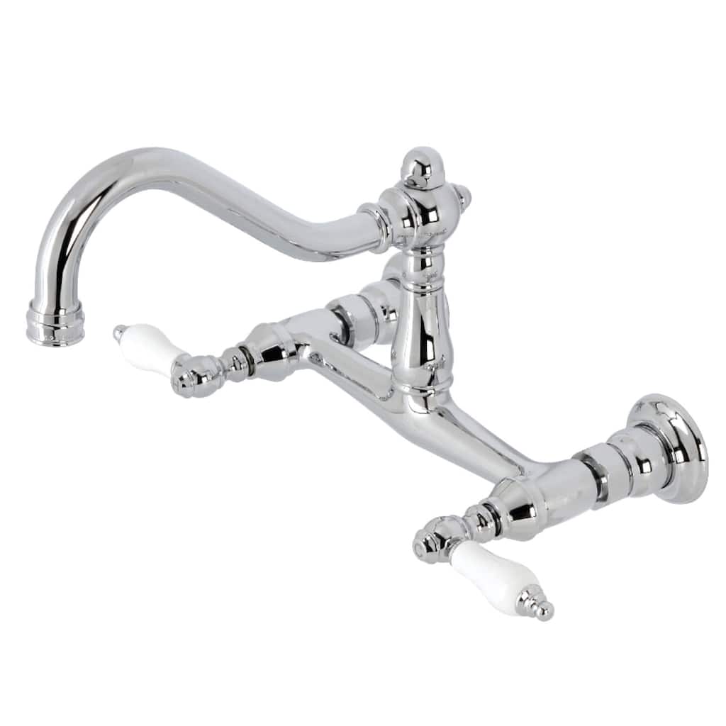 Kingston Brass KS324.PL Vintage 1.2 GPM Wall Mounted Bridge Bathroom