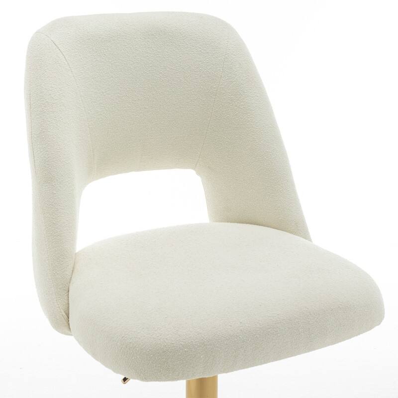 Best Quality Furniture Adjustable Textured Fabric Barstools with Chrome Finish Base (Set of 2)
