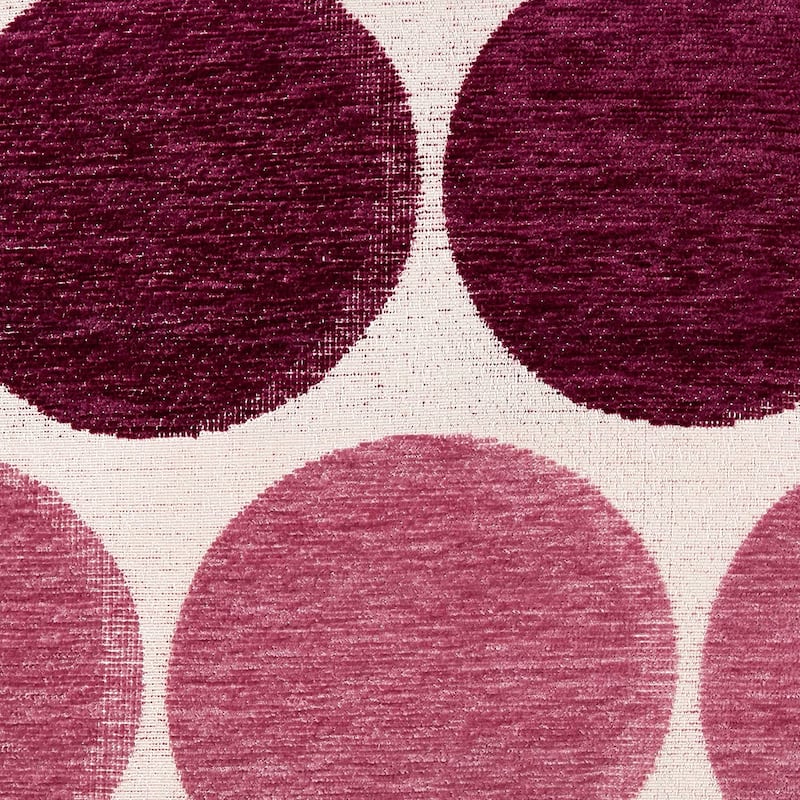 Violet Linen Chenille Candy Circle Spots Pattern Decorative Cushion Cover