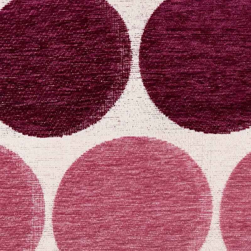 Violet Linen Chenille Candy Circle Spots Pattern Decorative Throw Pillow