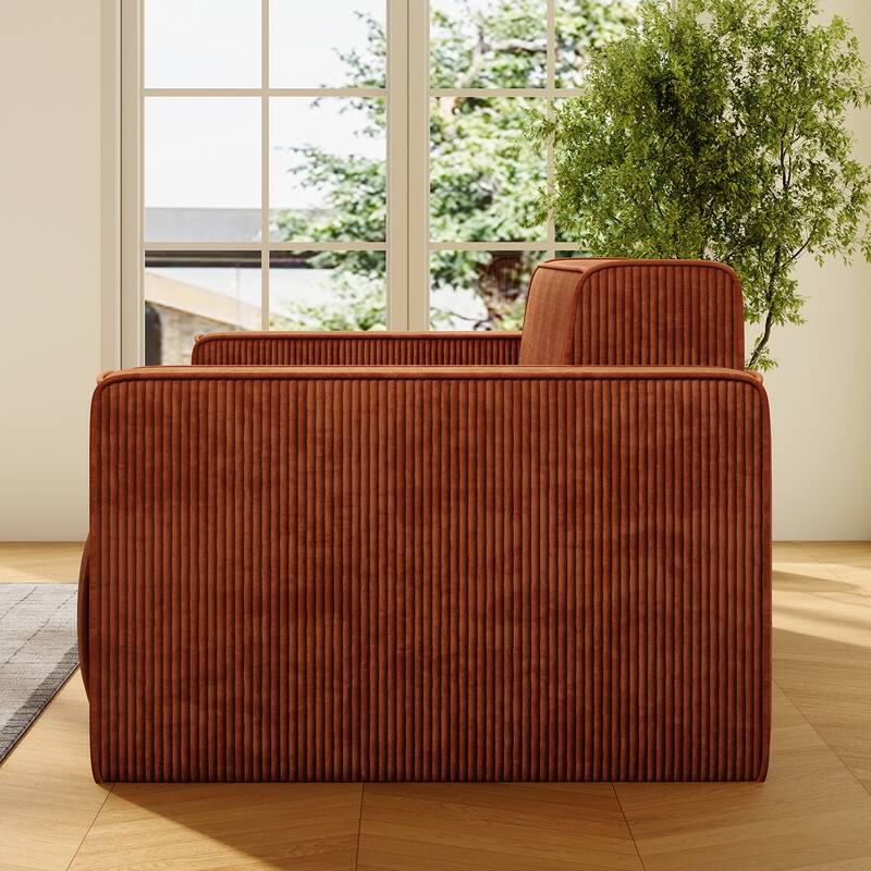 Mixoy Modern Velvet Fabric Loveseat Sofa with Legless Design&Widened Armrest,Upholstered 2-Seater Couch for Living Room