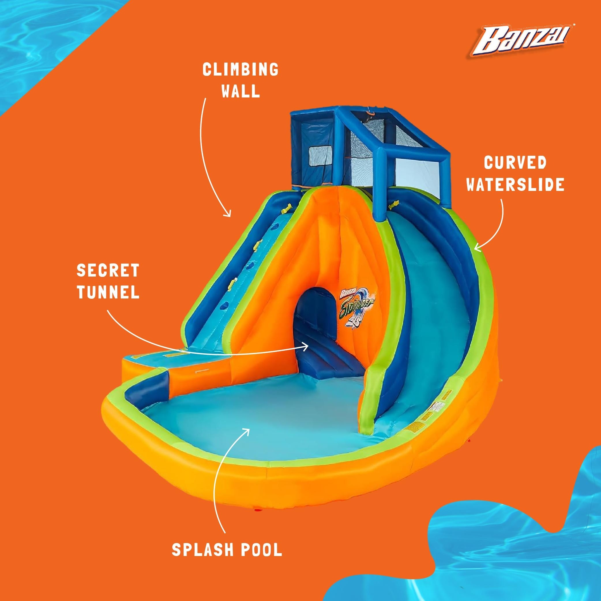 Banzai Sidewinder Falls Inflatable Outdoor Adventure Splash Water