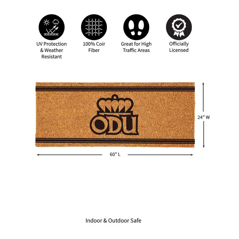 Old Dominion University Monochrome Indoor/Outdoor Coir Door Mat