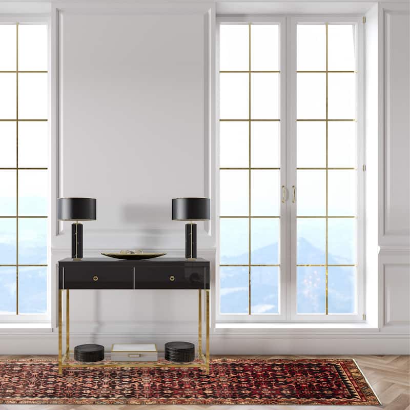 ECARPETGALLERY Hand-knotted Andelz Black Wool Rug - 3'3 x 9'3