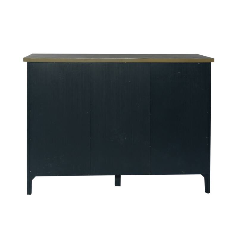 Lakeshore Server with Stemware Rack and Adjustable Shelves - Navy