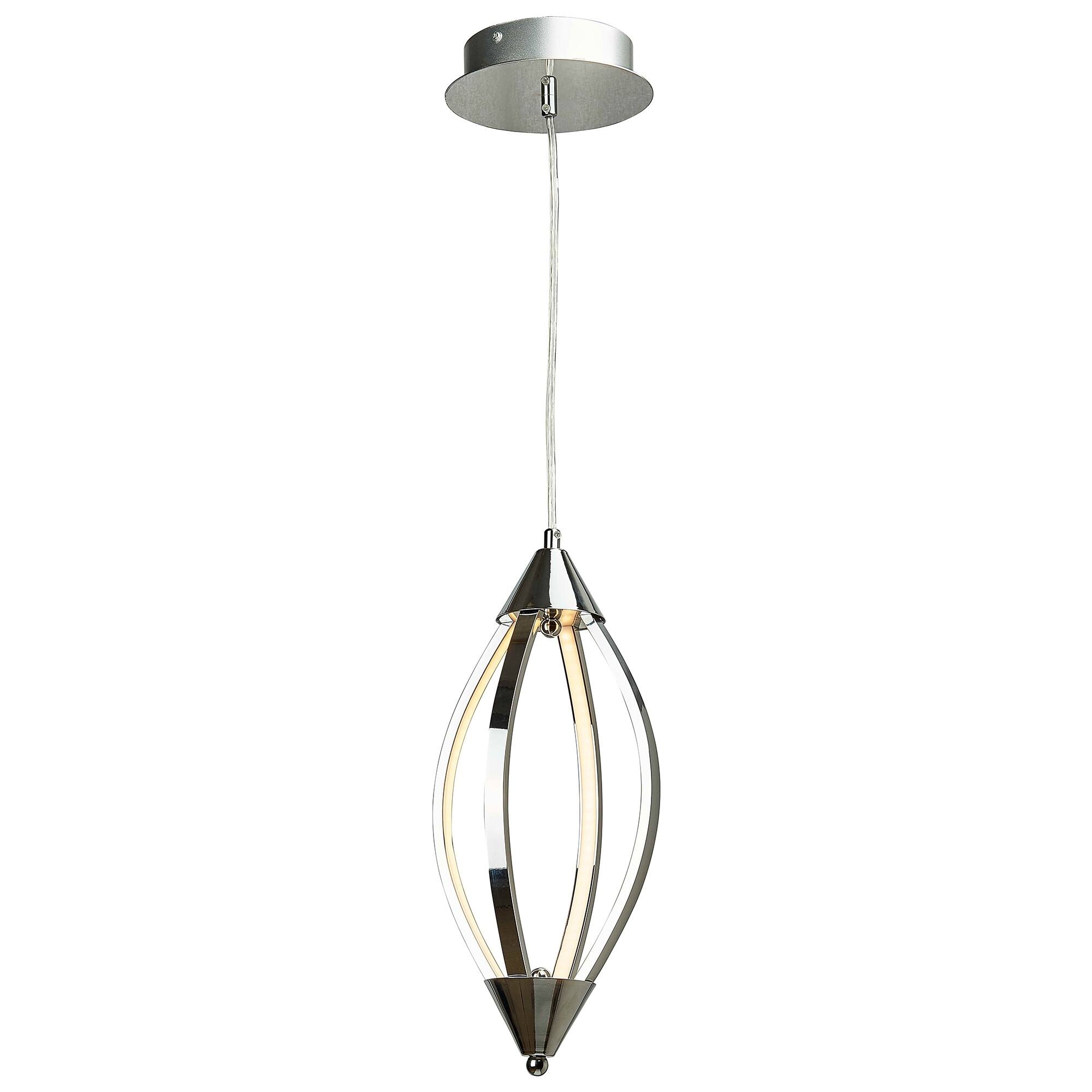 4 Light LED Array Pendant, Curved inward design - Chrome - Bed Bath ...