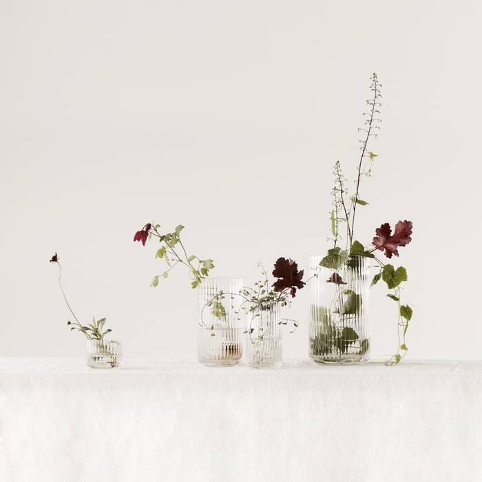 Lyngby Porcelæn Mouth Blown Glass Vase, Clear