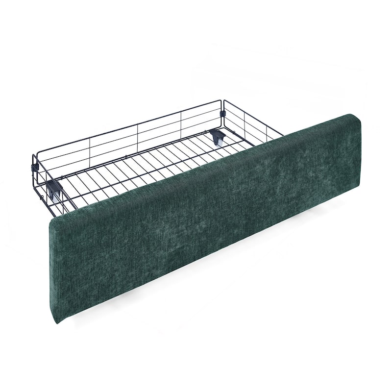Comfortable Queen-Size Upholstered Bed with Practical Drawers