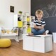 preview thumbnail 3 of 10, Costway Wooden Kids Toy Storage Box Sitting Top Chest Organizer Large