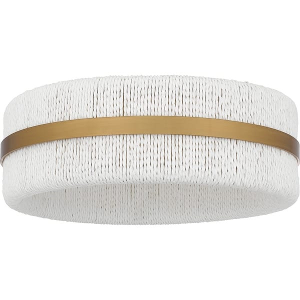 slide 2 of 5, Quoizel Flush Mount Two Light Flush Mount Brushed Gold