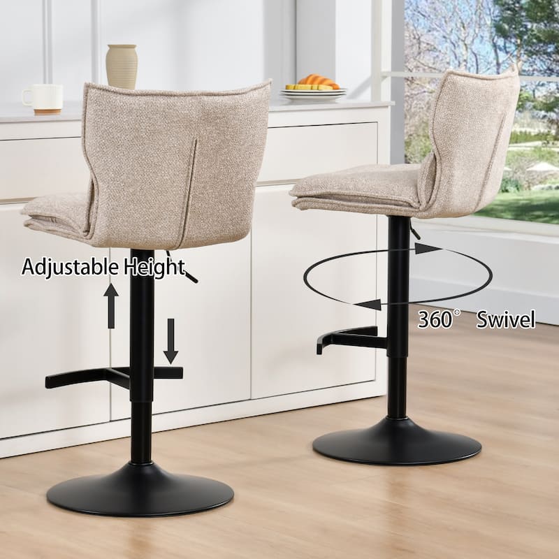 Swivel Adjustable Height with Armless Bar Stools