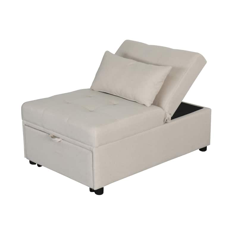 Multi-Functional Folding Ottoman Sofa Bed with Converts to Lounge Chair and Single Bed (264lb Capacity)
