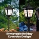 preview thumbnail 2 of 6, 1 Pack 40" Solar Garden Lamp Post Light with Removable Cute Rabbit Design Panel, Waterproof LED Pathway Light - 40