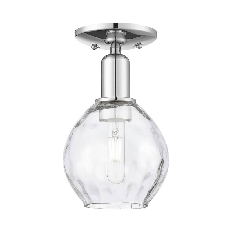 Innovations Lighting 716-1C-10-6 Waverly Semi-Flush Waverly 6" Wide - Polished Chrome / Clear