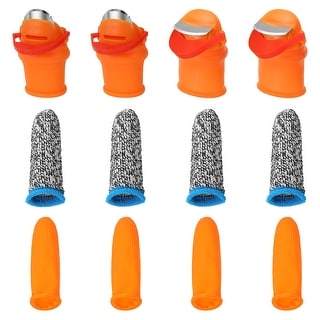 Pcs Large Small Style Garden Silicone Thumb Knife Finger Cover Set Orange Bed Bath