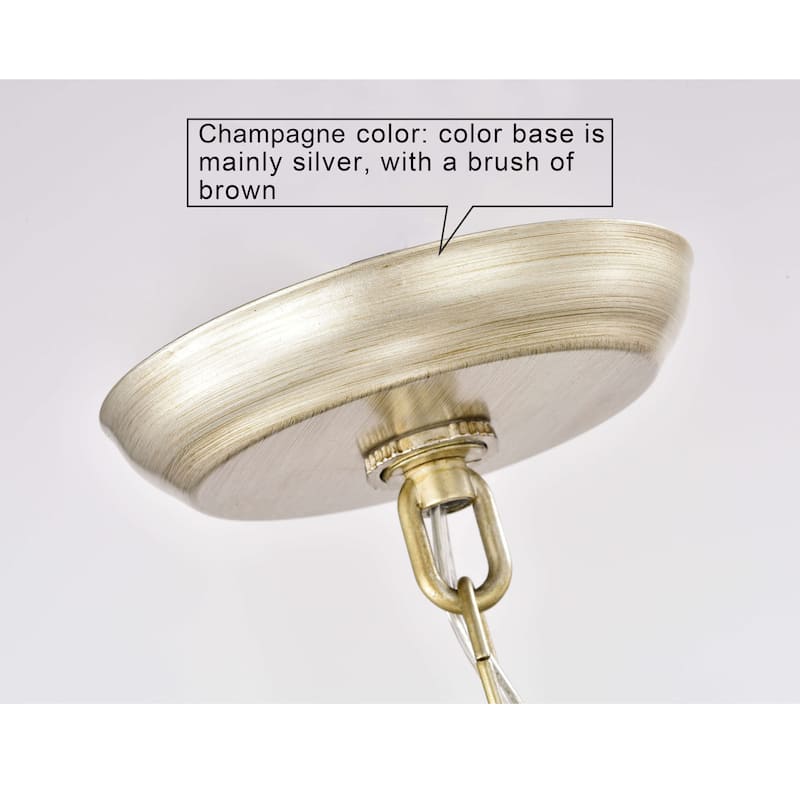 Benita Champagne Metal and Crystal Orb 5-light Chandelier