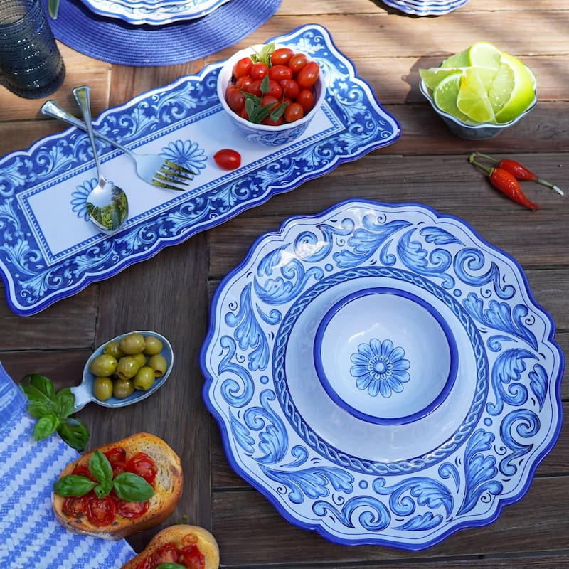 Certified International Veranda Melamine 2-piece Appetizer Serving Set