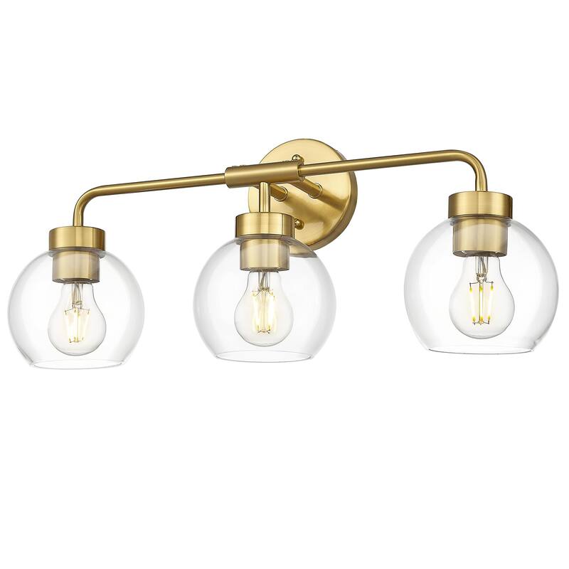 3/4/5 Light Bathroom Vanity Light Fixture - Brushed Gold - 3-head