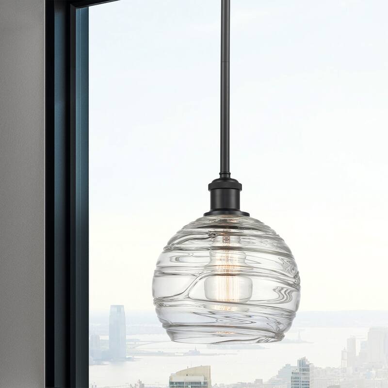 Innovations Lighting Athens Deco Swirl - 1 Light 8" Stem Hung Mini Pendant