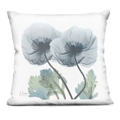 Stupell Simple Blue Poppy Duo Decorative Printed Throw Pillow Design by Albert Koetsier