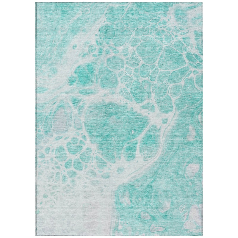 Machine Washable Indoor/ Outdoor Chantille Abstract Contemporary Rug