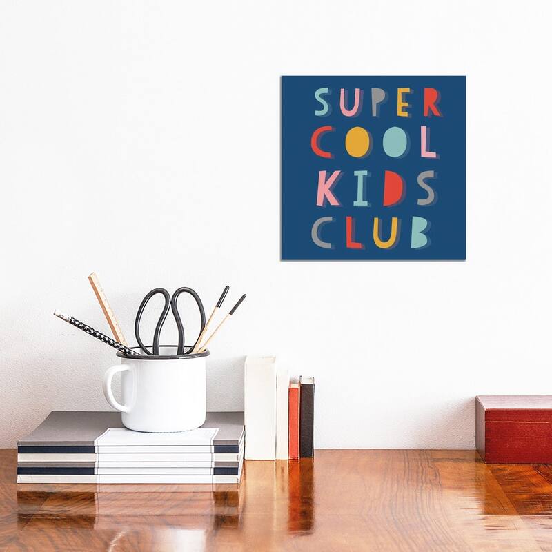 iCanvas "Super Cool Kids" by Lula Bijoux & Company Canvas Print - 12x12x1.5