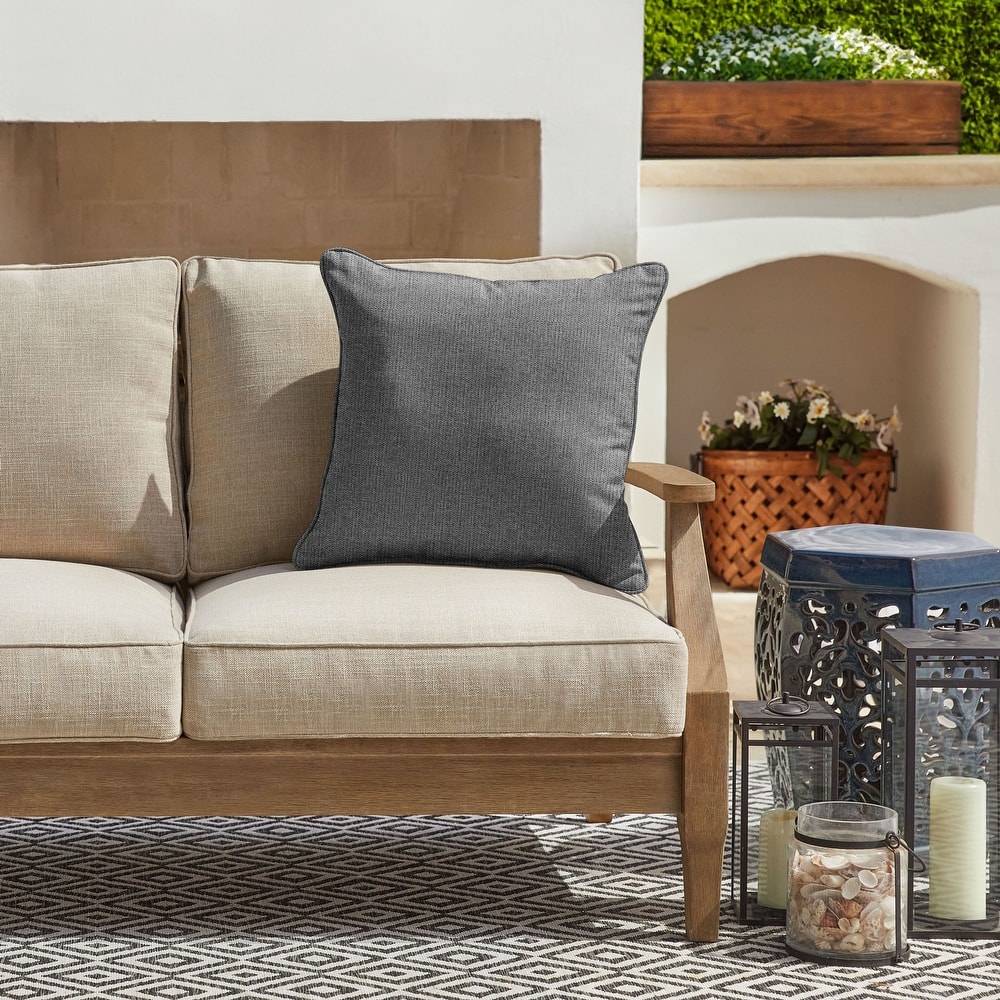 Sorra Home Sunbrella Outdoor Corded Pillow Single