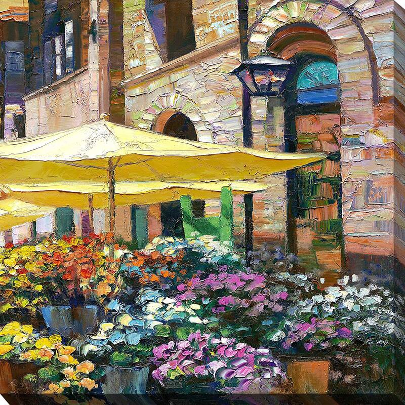 "Siena Flower Market" by Howard Behrens II Print on Canvas