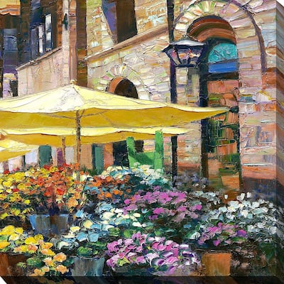 "Siena Flower Market" by Howard Behrens II Print on Canvas