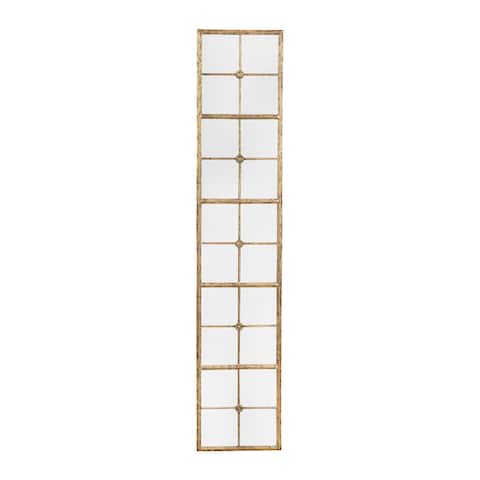 Divided Rectangle Mirror with Distressed Gold Frame - Distressed Gold