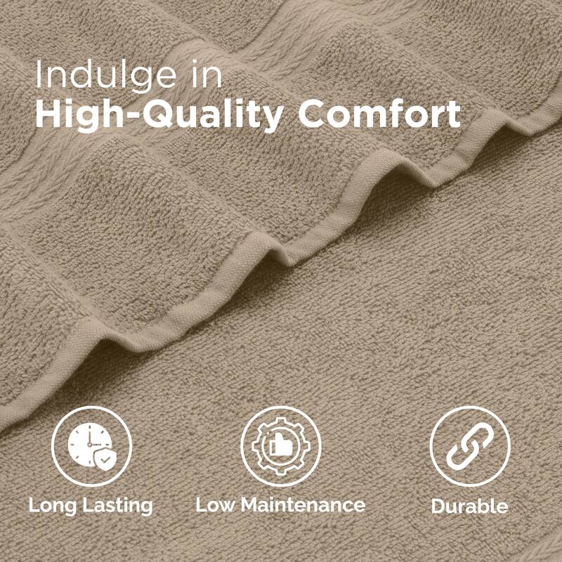 Superior Miami 100% Cotton 6-Piece Towel Set - Lightweight & Quick Drying