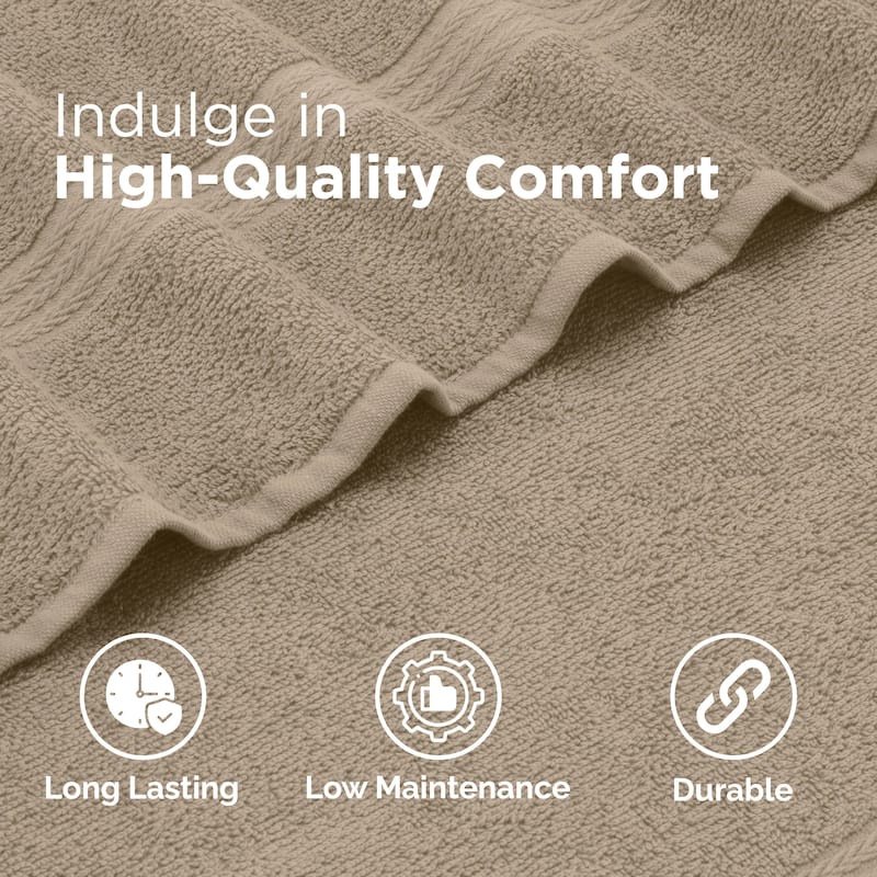 Superior Miami 100% Cotton 6-Piece Towel Set - Lightweight & Quick Drying